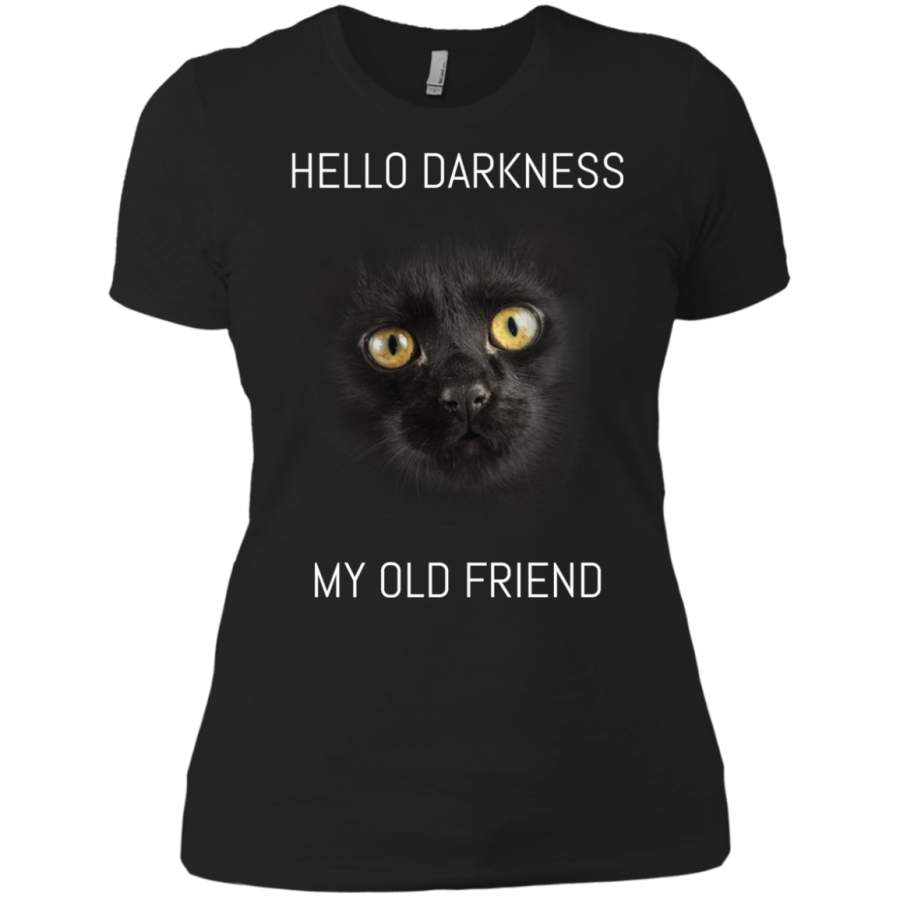 AGR Cat hello darkness my old friend Ladies T-Shirt