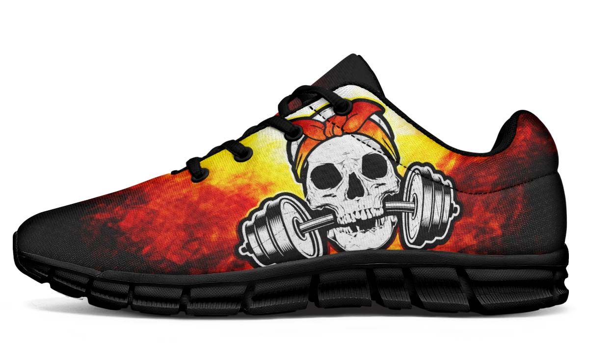 The Rage Lady Gym Skull Breathable Sneakers Custom Shoes