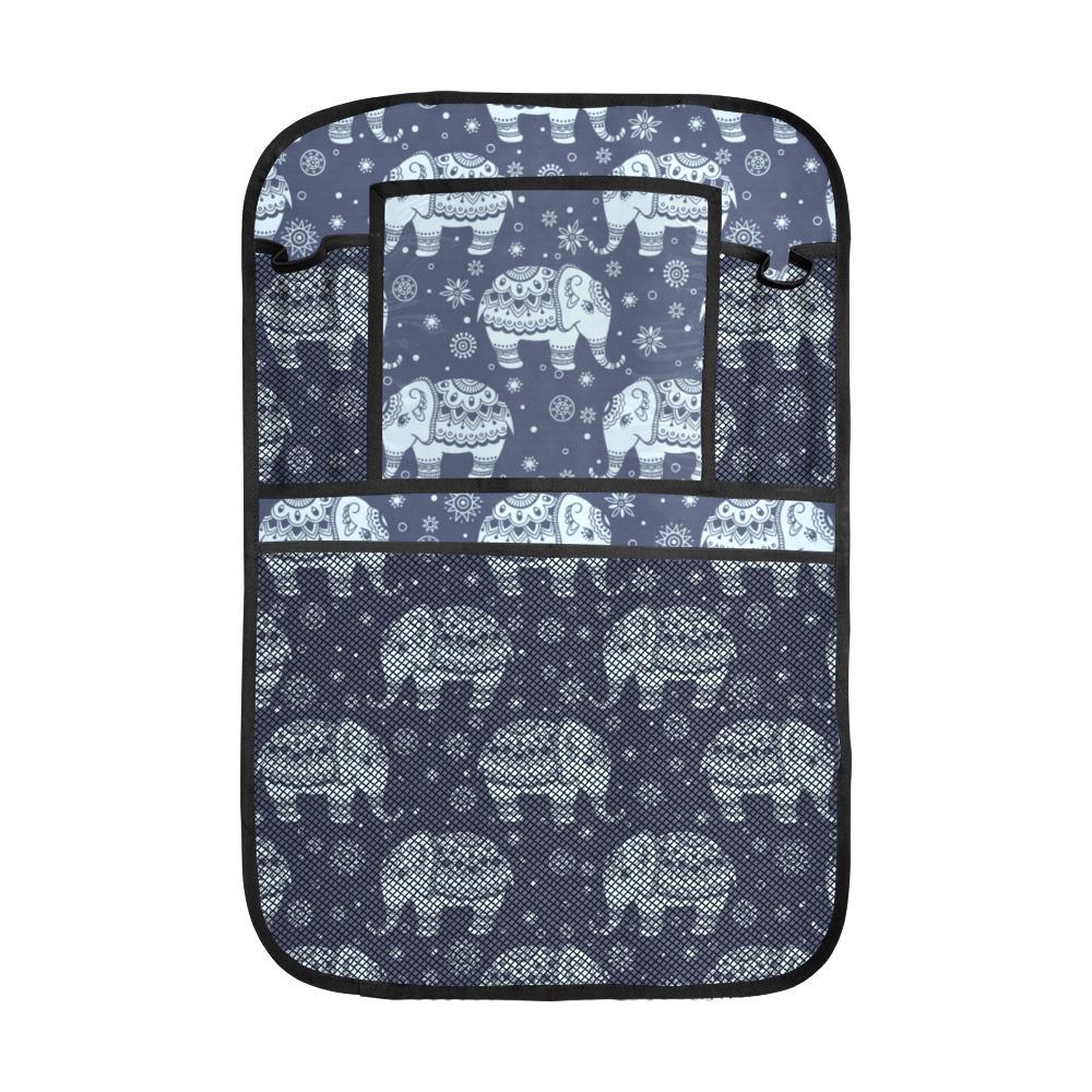 Elephant Tribal Design Pattern Car Seat Back Organizer