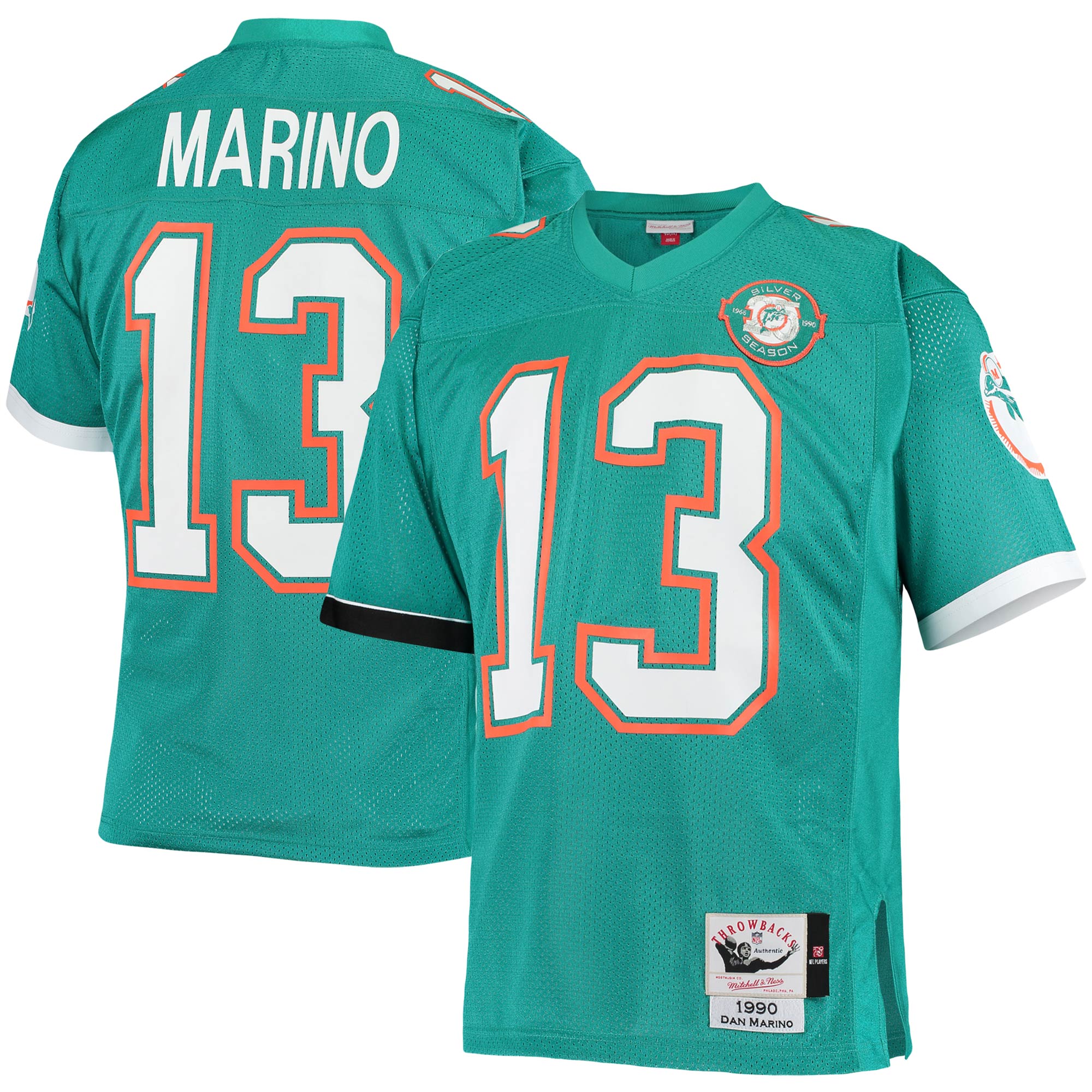 Men’s Miami Dolphins Dan Marino Mitchell & Ness Aqua 2004 Authentic Throwback Retired Player Jersey