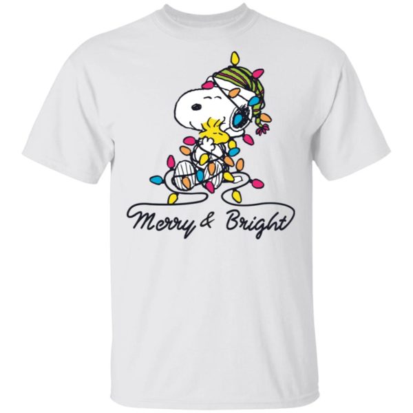 Snoopy Merry And Bright Christmas Shirt Snoopy New Fashion