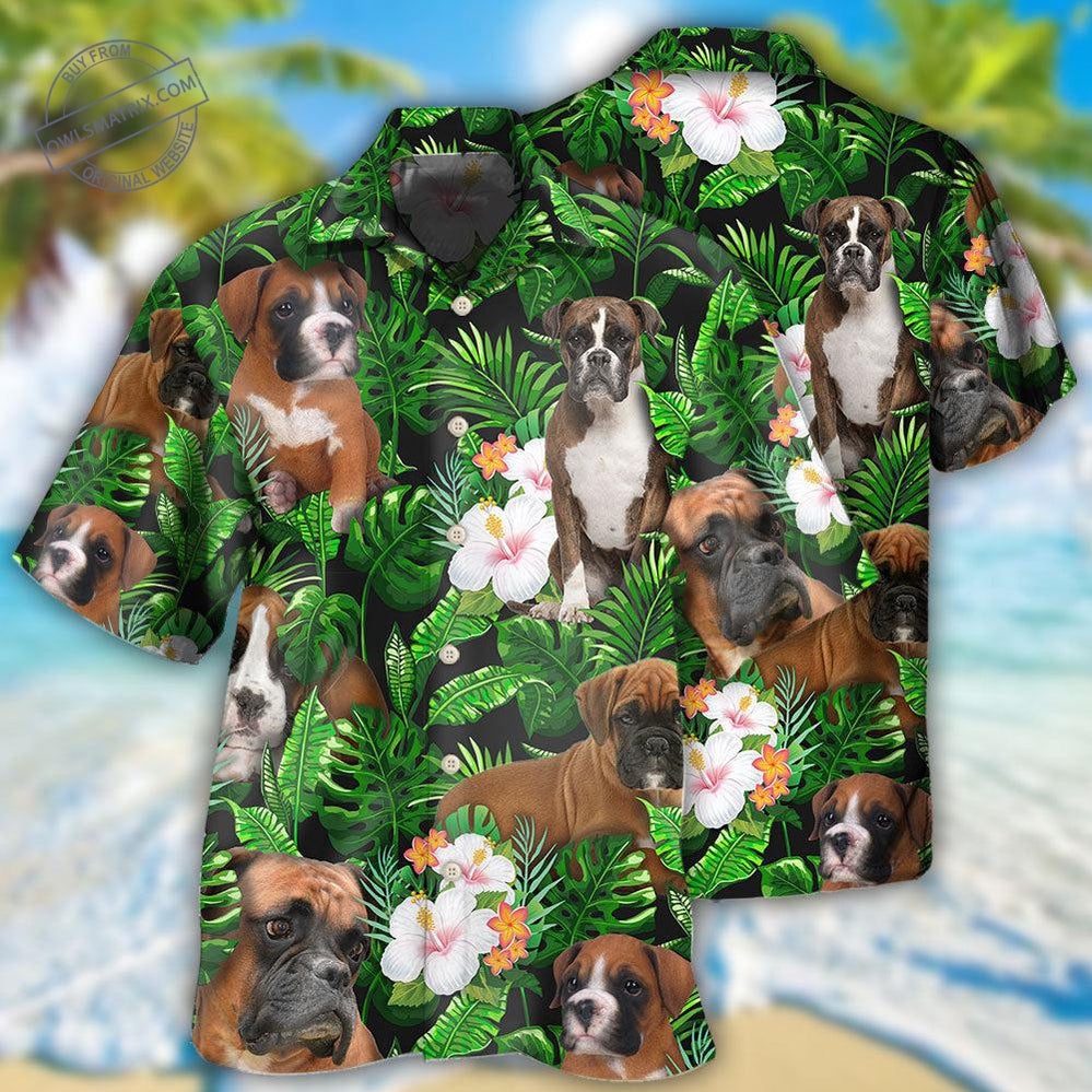 Boxer Lover Tropical Style Hawaii Shirt Ha6866