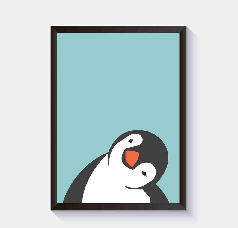 Penguin Wall Art, Penguin Print, Penguin Poster,  Penguin Gift, Baby Room Poster Penguin Lover Gift