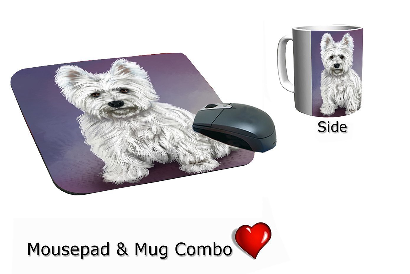 West Highland Terriers Puppy Dog Mug & Mousepad Combo Gift Set