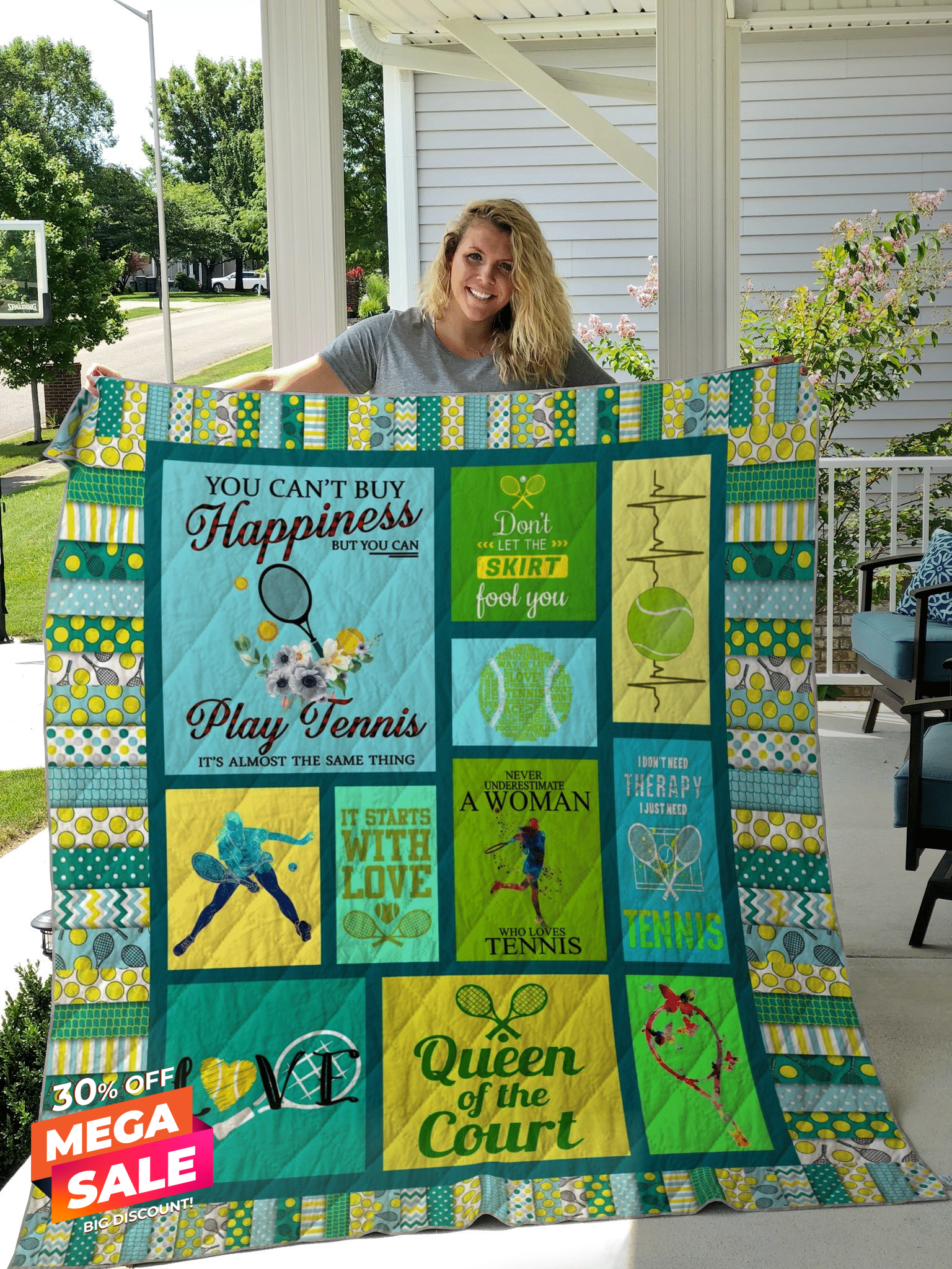 Tennis Girl H14N3 Quilt Blanket