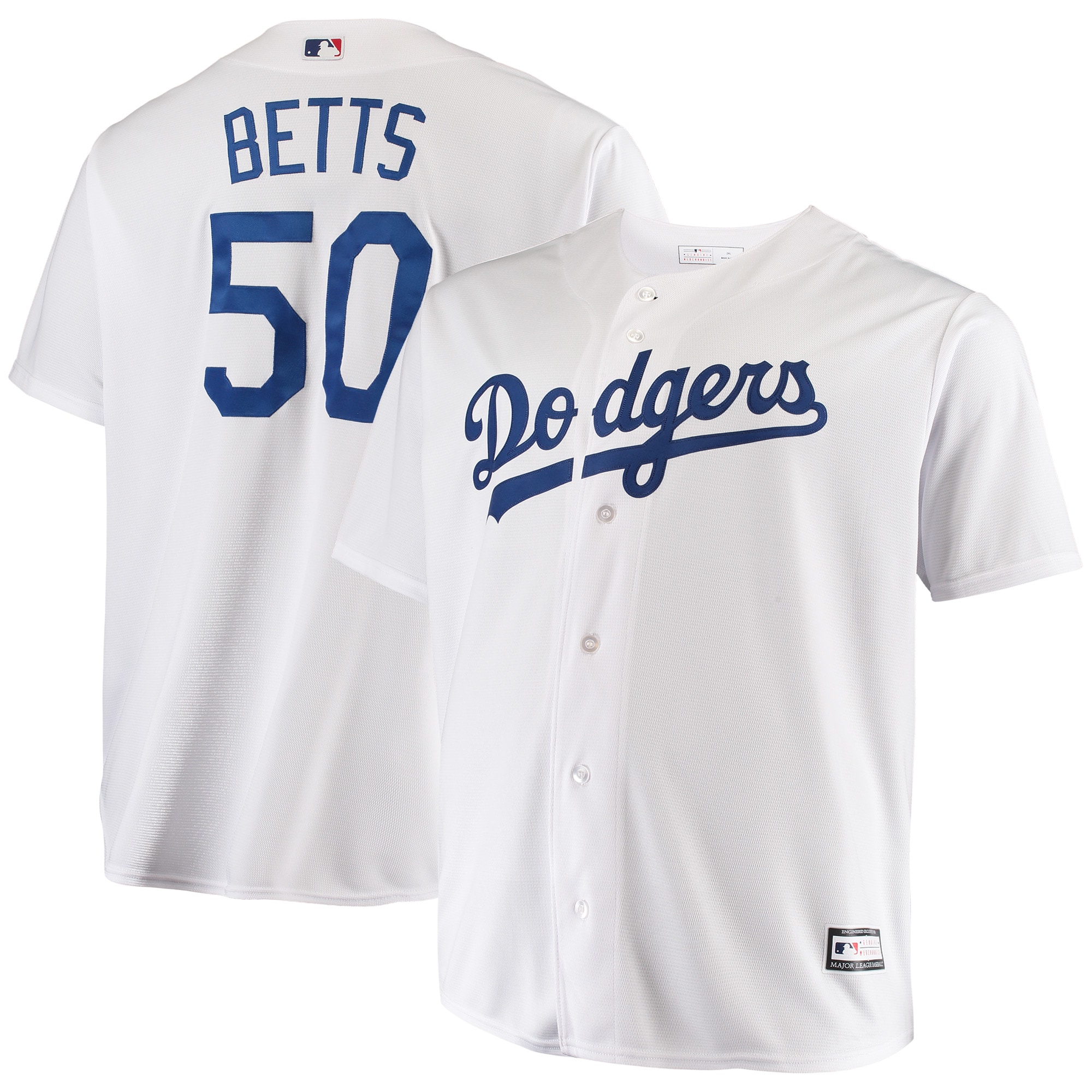 Mookie Betts Los Angeles Dodgers Big & Tall Replica Player Jersey – White