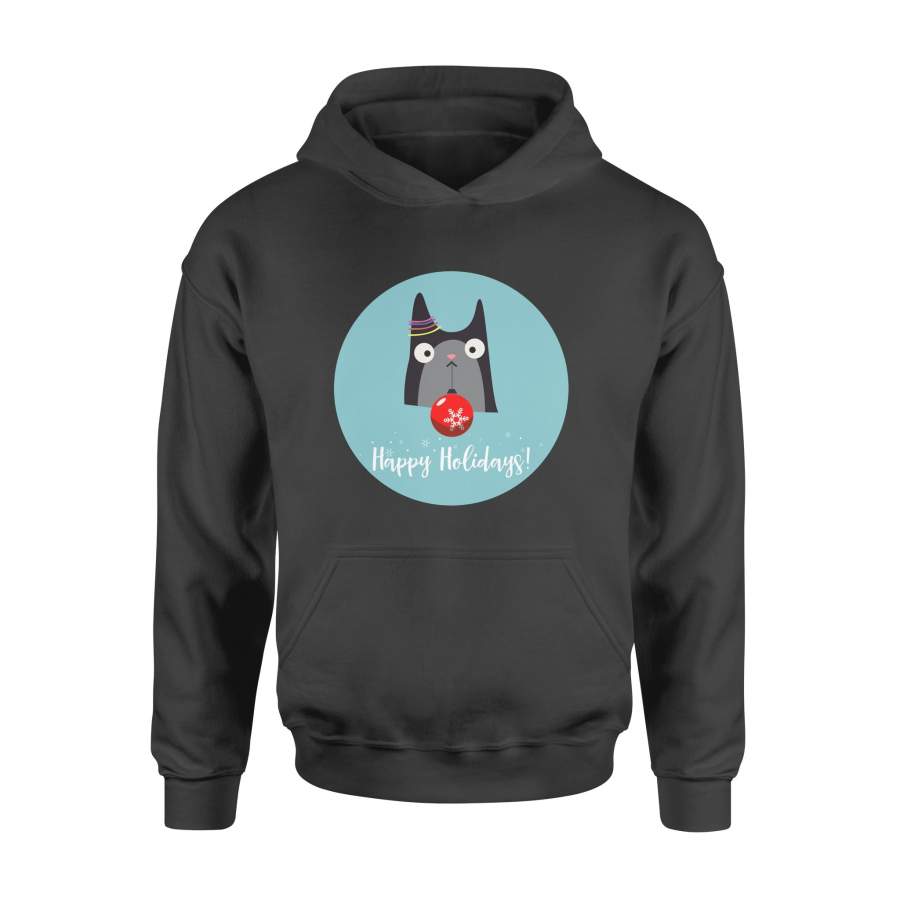 Christmas Gift Idea Cute Cat Has Red Oral Snowflake Happy Holidays – Standard Hoodie
