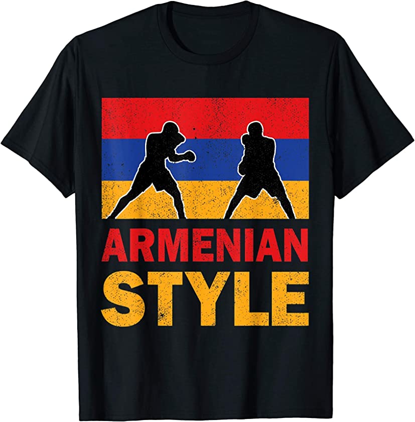 Armenia Flag Armenian Boxing Club Vintage T-Shirt