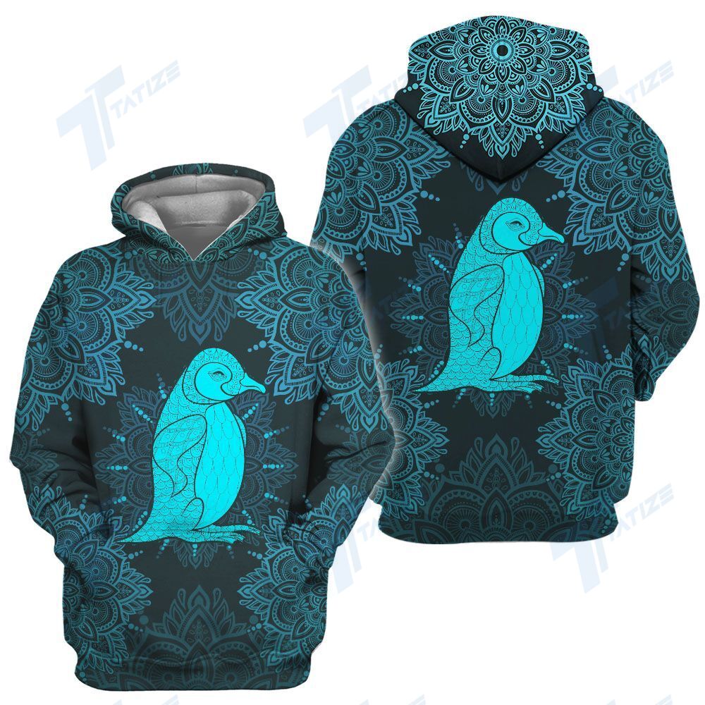 Penguin Mandala 3D All Over Printed Shirt, Sweatshirt, Hoodie, Bomber Jacket Size S – 5Xl