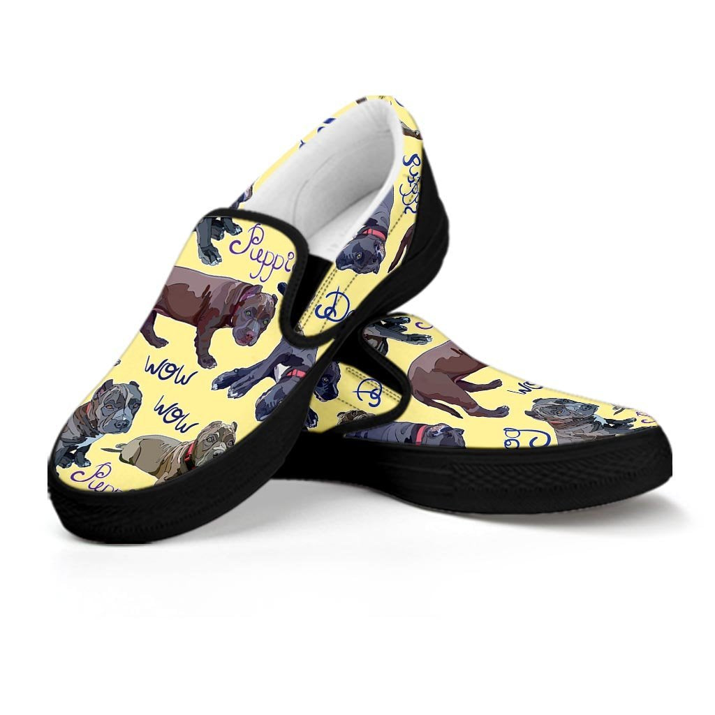 Pitbull Puppy Men’S Slip On Sneakers