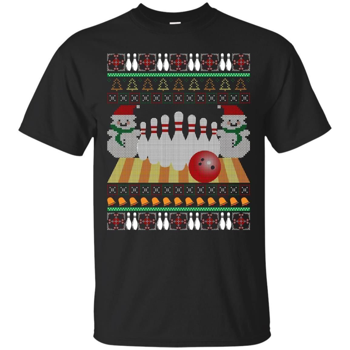 Check out this awesome Bowling Ugly Christmas Funny Holiday T-shirt  T-Shirt