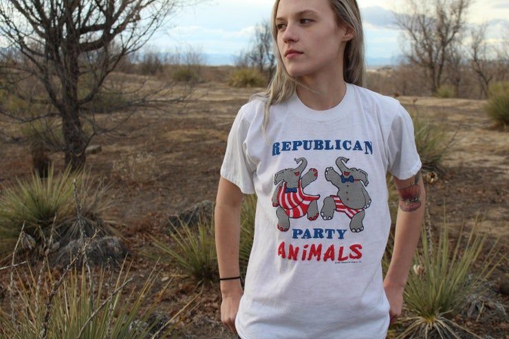 Vintage 1988 Republican Party Animal S Shirt