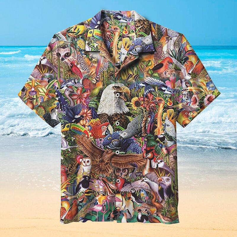 Retro Animals Birds Hawaiian Shirt | For Men & Women | Adult | Hw6725