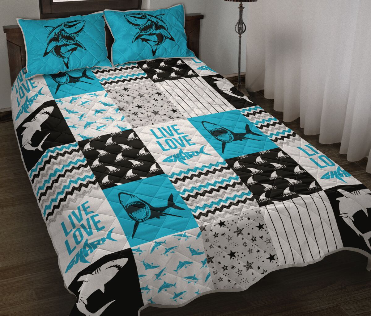 Shark Shape Pattern Qbs Comfortable High Quality Quilt Bedding Set Bedroom Decoration Twin/Queen/King Size Bedding