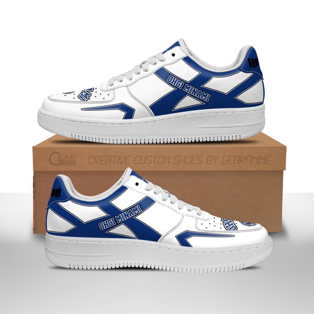 Haikyuu Ohgiminami High Uniform Haikyuu Air Force Shoes Sneakers Custom Anime