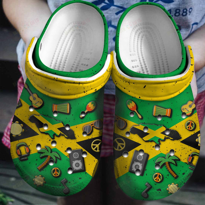Jamaica Flag Symbol Crocs Classic Clogs Shoes – Justbeperfect Shop