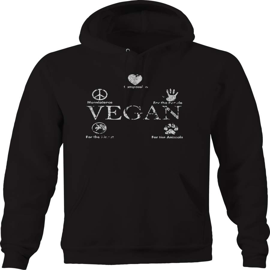 Vegan Compassion Animals People Healthy Organic  Hoodie