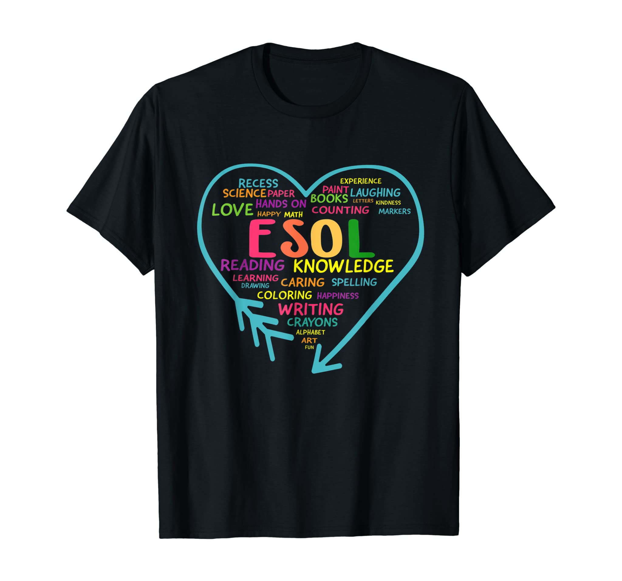 Heart Esol Team Teacher Student Back To School T-Shirt