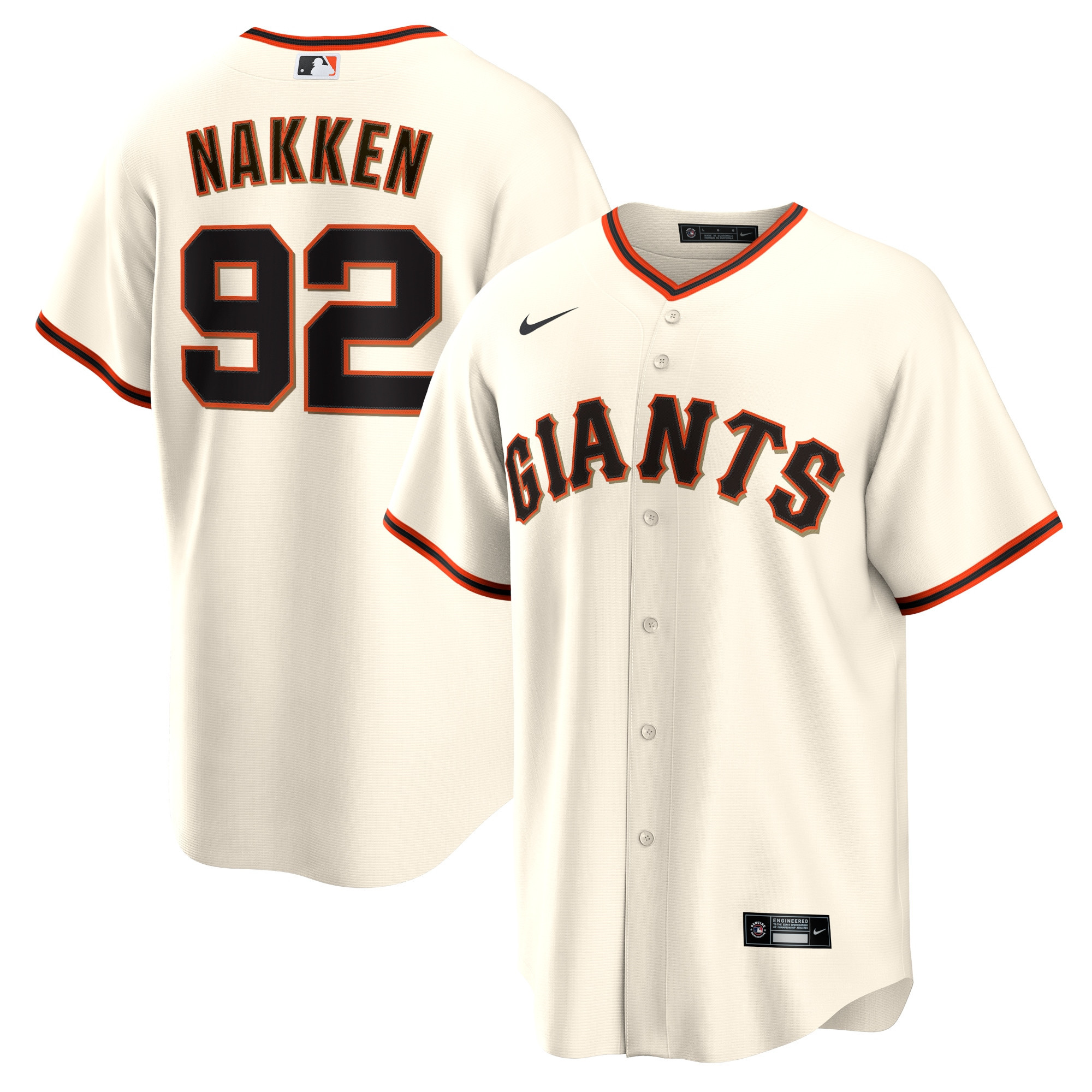 Alyssa Nakken San Francisco Giants Home Replica Player Jersey – Cream MLB