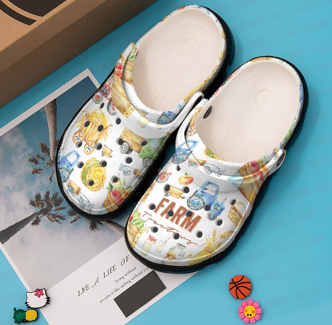 Tractor Personalized Clog, Custom Name, Text, Color, Number Fashion Style For Women, Men, Kid, Print 3D Farm Pattern