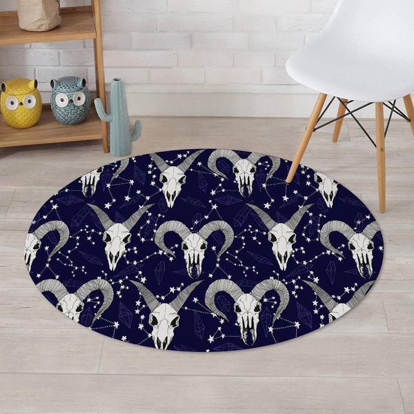 Capricorn Astrology Magic Witch Round Rug