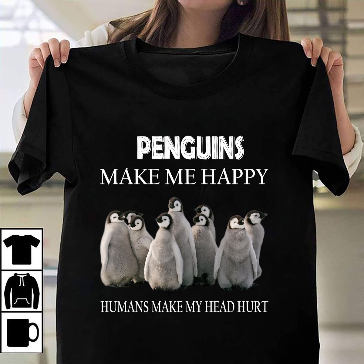 Penguin Make Me Happy – Standard T-Shirt , Gift For Penguin Lover T-Shirt Hoodie All Color Size S-5Xl