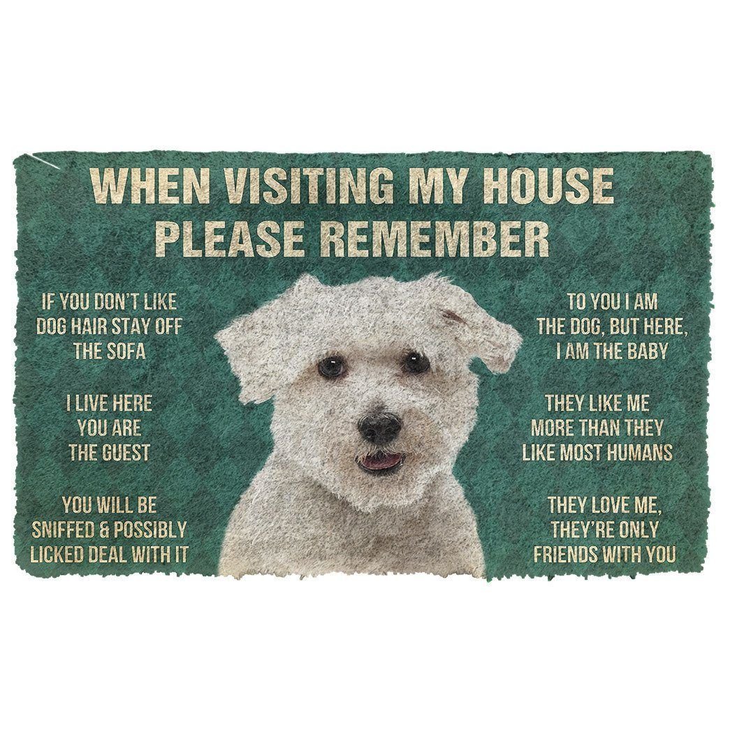 Gearhumans 3D Please Remember Coton De Tulear Dogs House Rules Custom Doormat