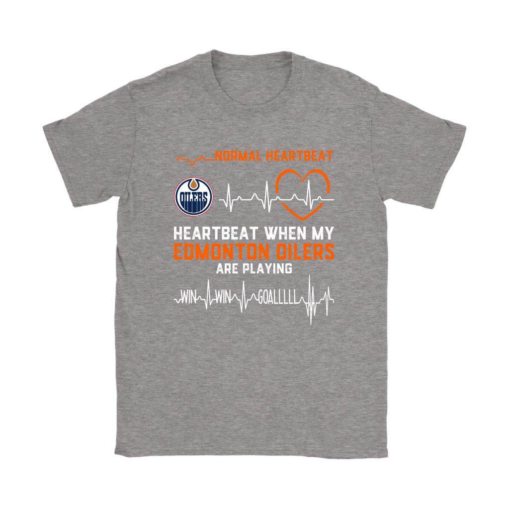 My Heartbeat When My Edmonton Oilers Are Playing Ice Hockey Shirts Shirt