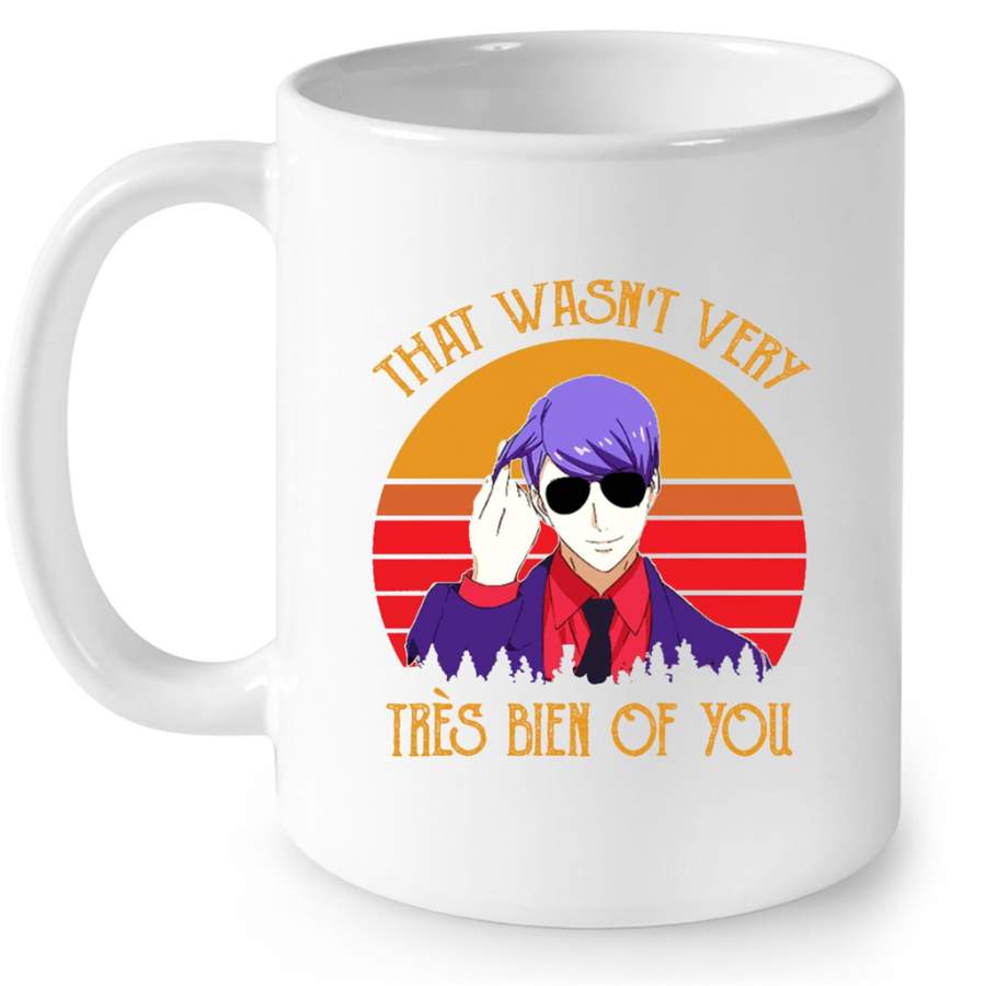 That Wasn’t Very Tre`s Bien Of You, Sunset Classic Vintage – Full-Wrap Coffee White Mug