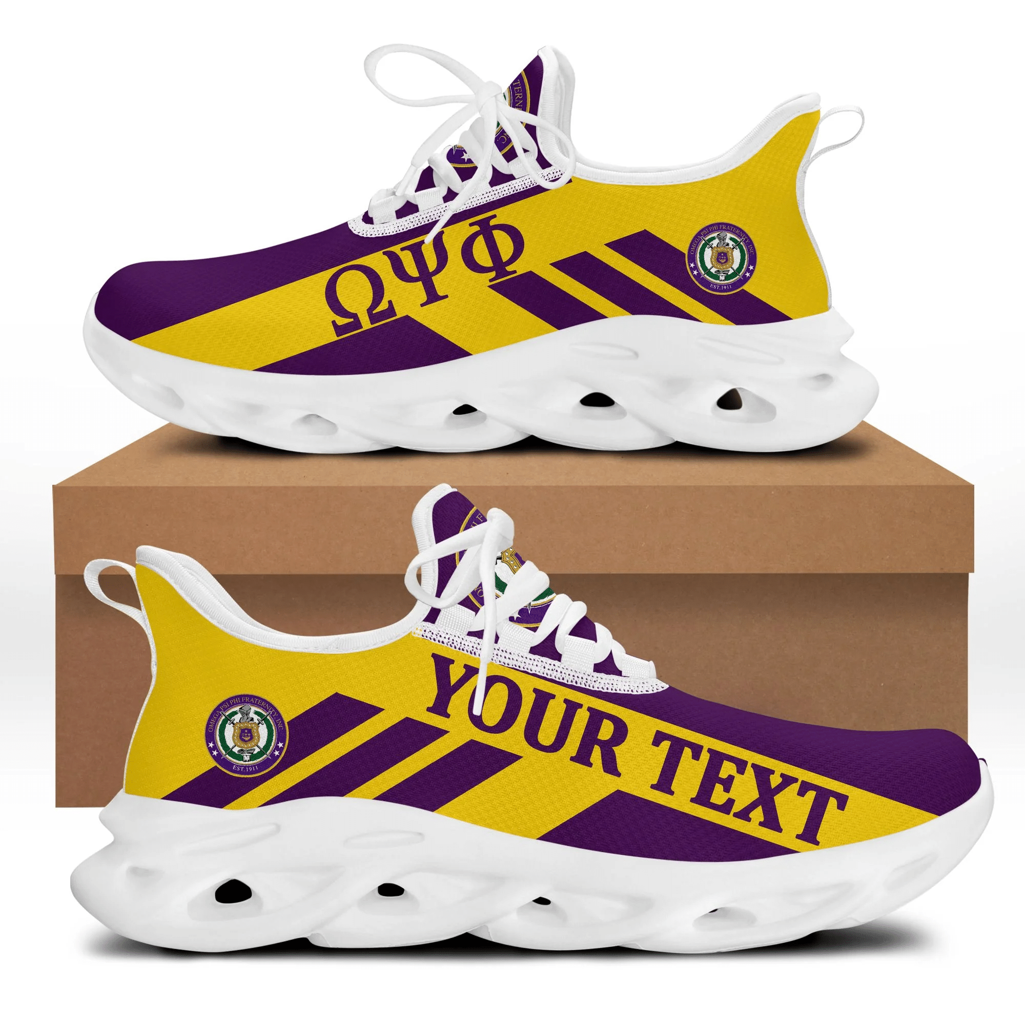 Africa Zone Shoe – Personalized Omega Psi Phi Stripe Style Clunky Sneakers A31