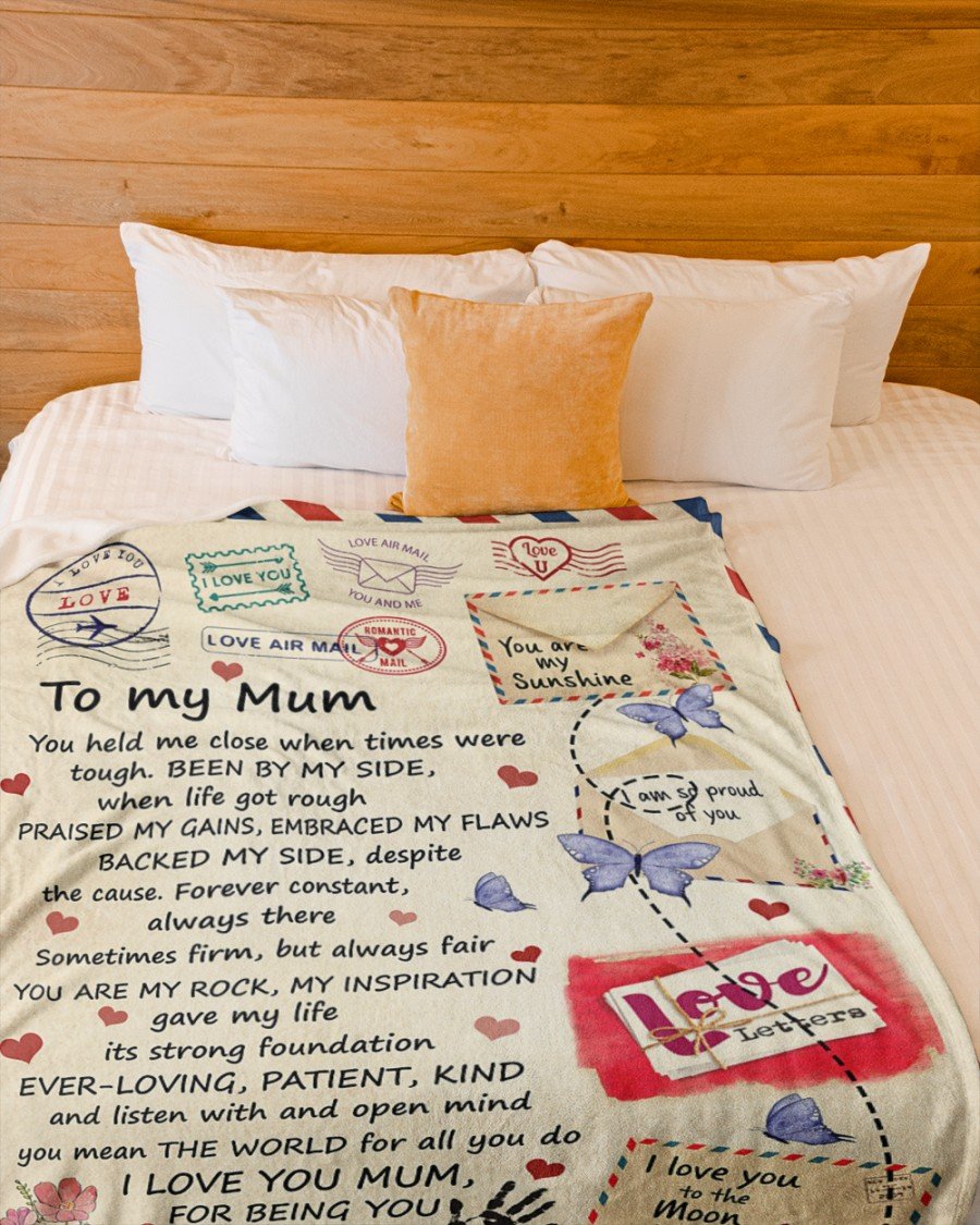 To My Mum I Love You Mum, For Being You Mum Blanket Meaningful Mother s Day Gift, Mother s Day Gift From Son To Mom, Home Decor Bedding Couch Sofa Soft and Comfy Cozy