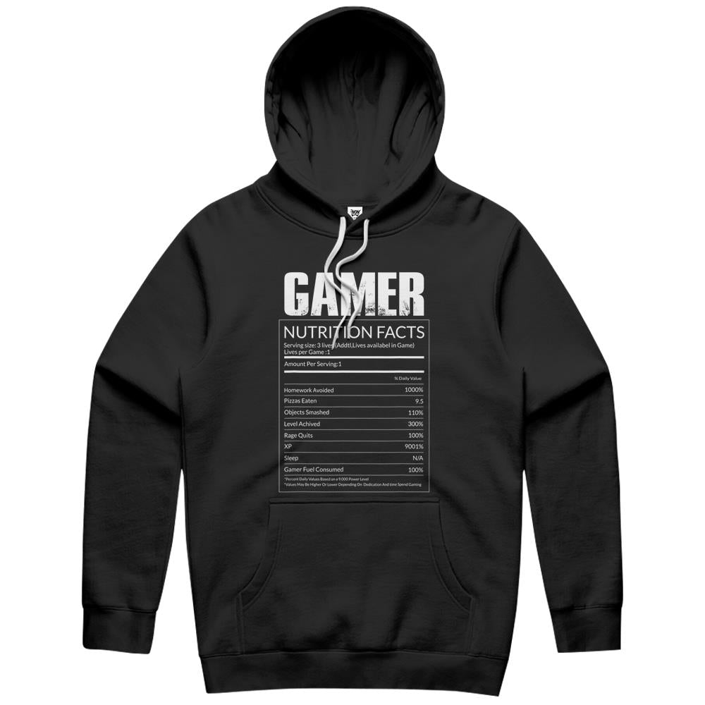 Nutritional Facts Shirt, Gamer Nutrition Facts Shirt, Gamer Nutritional Facts Cool And Funny Video Game Hoodie