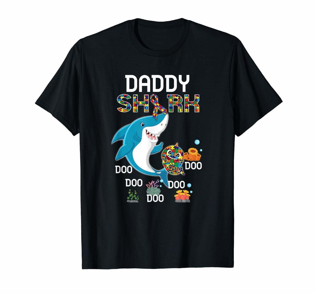 Daddy Shark Autism Awareness Shirt Daddy Baby Shark Autism