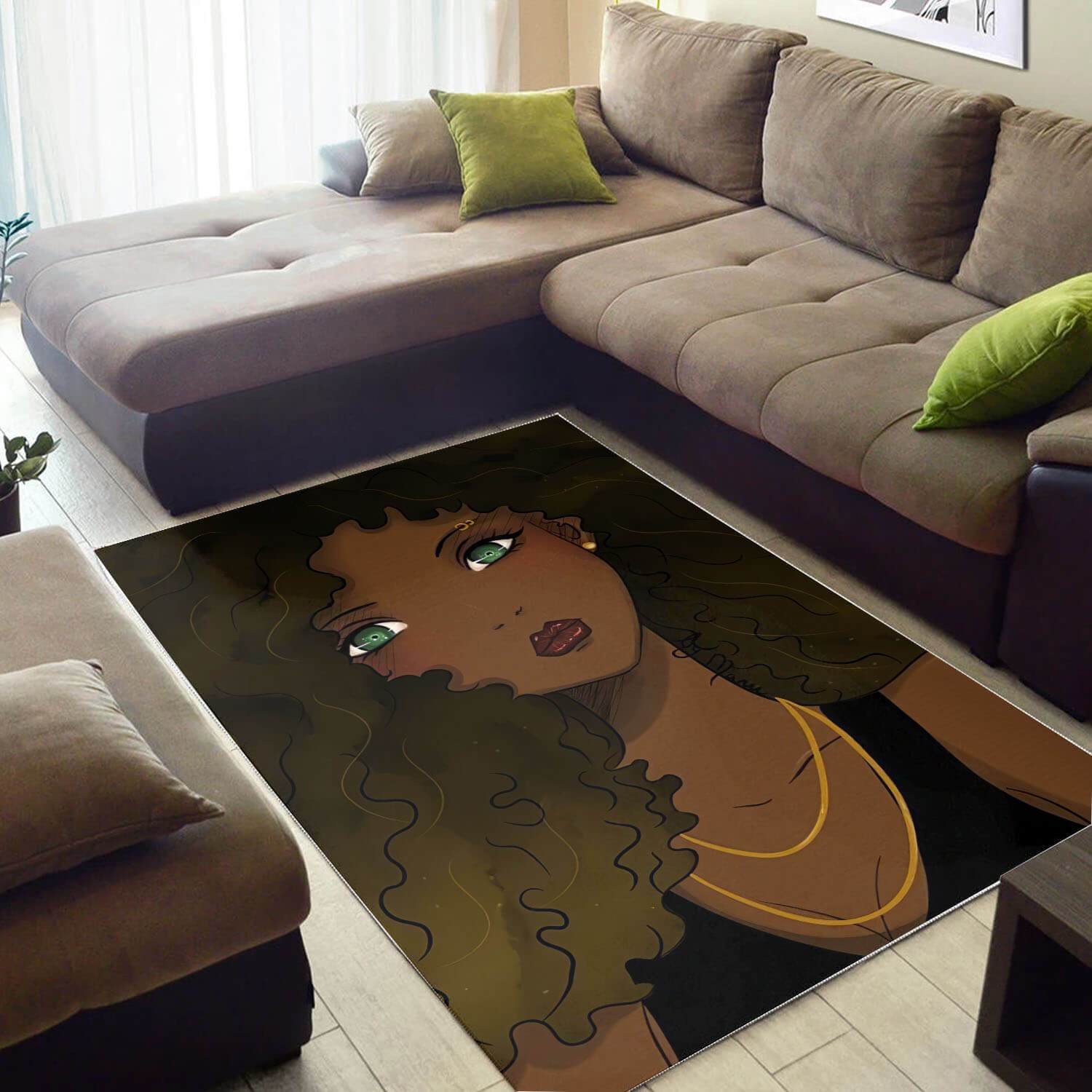 African American Area Rugs Beautiful Black Woman African Carpet Afrocentric Home Decor Ideas WBG44290