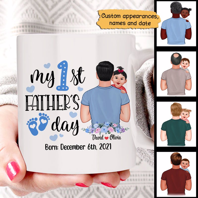 My First Father‘S Day New Dad Newborn Personalized Mug