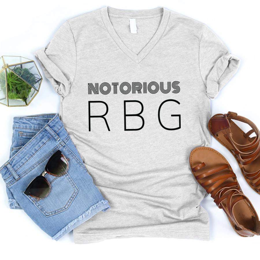 Notorious RBG Ruth Bader Ginsburg Retro Vintage Gift  V-Neck