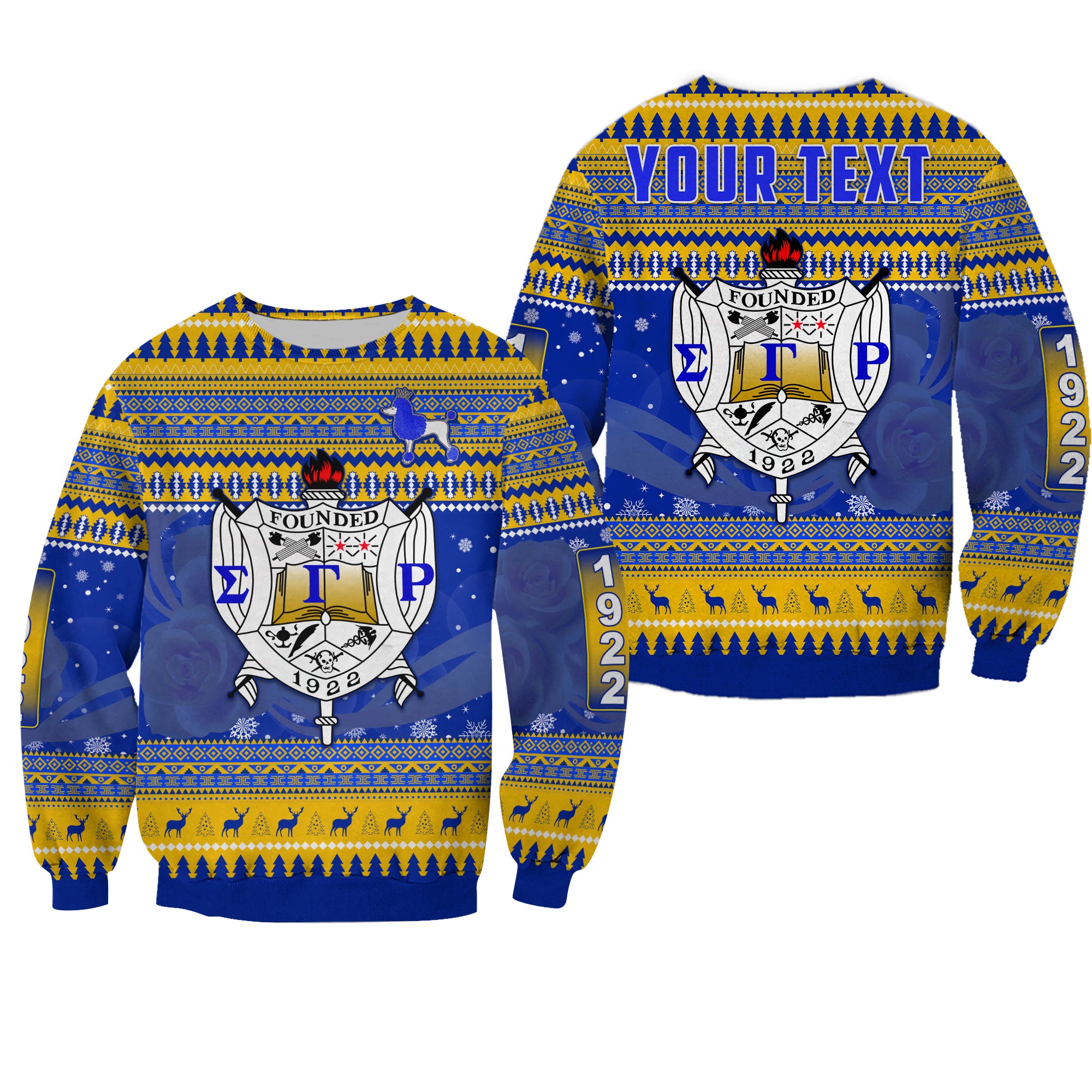 (Custom Personalised) Sigma Gamma Rho Christmas Sweatshirt African Pattern Lt13