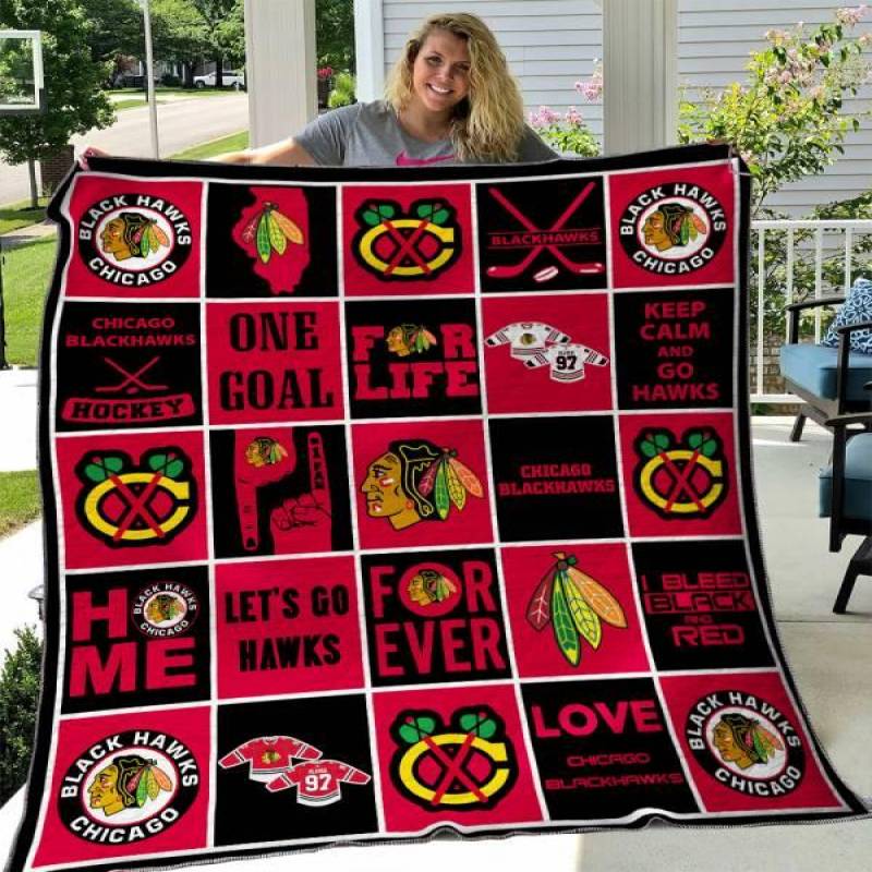 Chicago Blackhawks Quilt Blanket 02