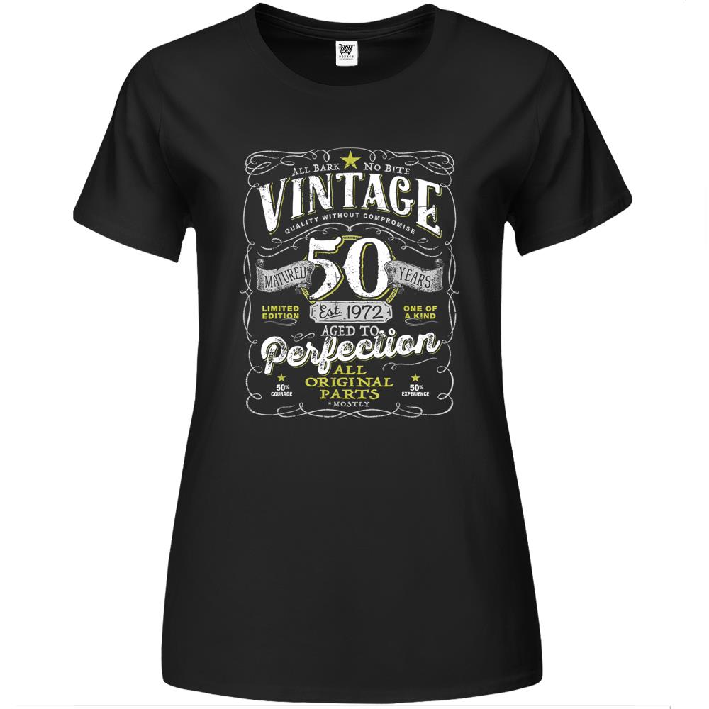 Vintage 50Th Birthday For Him 1972 Aged To Perfection Premium Womens T Shirts