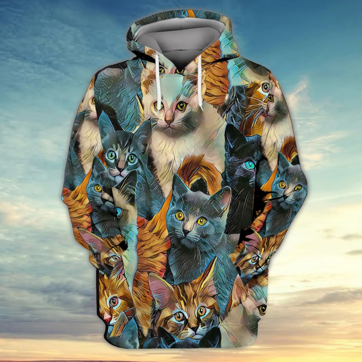 Multiple Cats 3D All Over Print Shirt For Cat Lovers Hoodie T Shirt, Cat Print Apparel