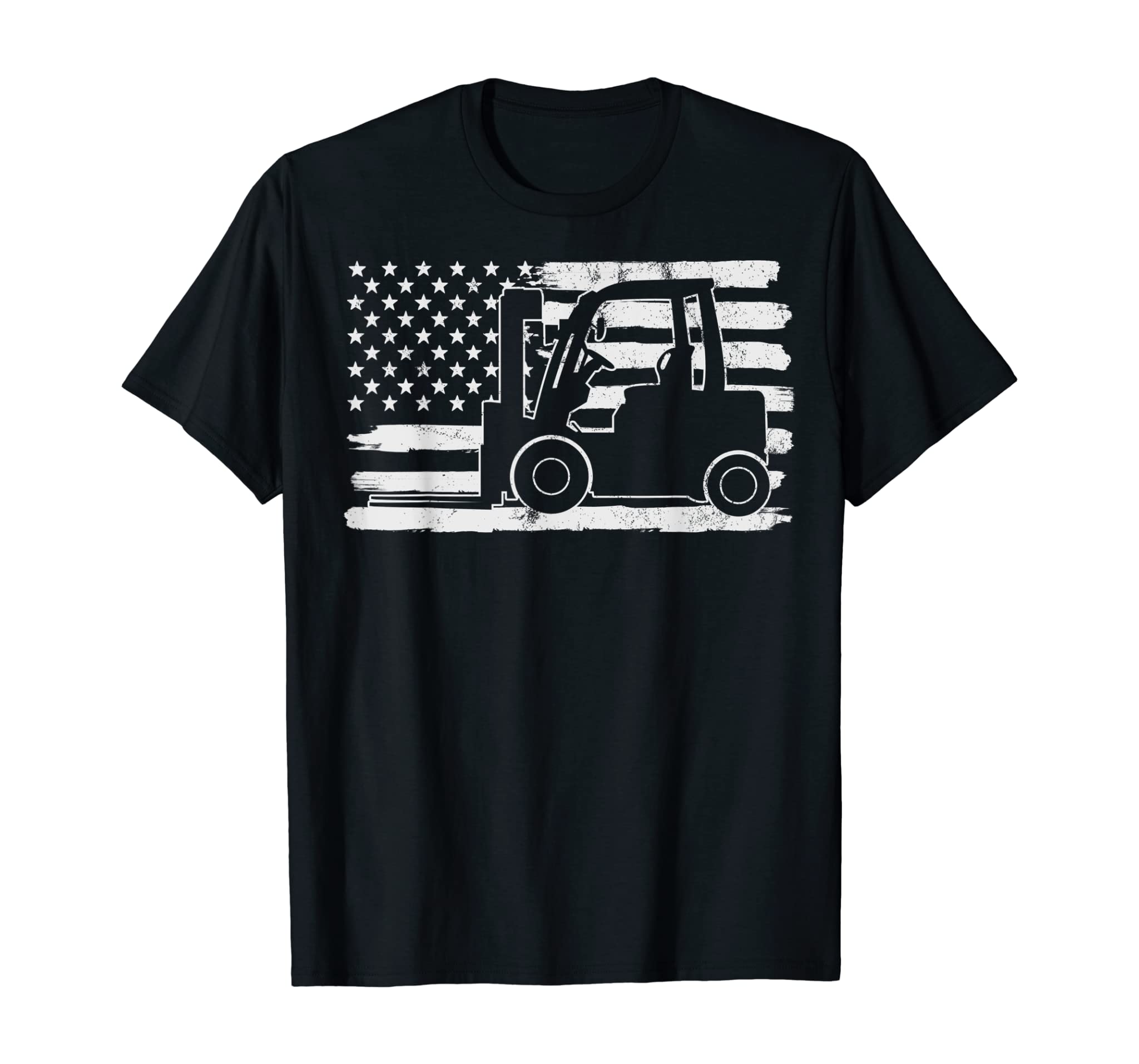 4th Of July Forklift Driver USA US Flag States Vintage T-Shirt