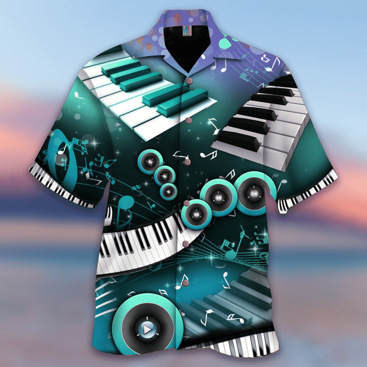 Amazing Green Piano Hawaiian Shirt Pre13692