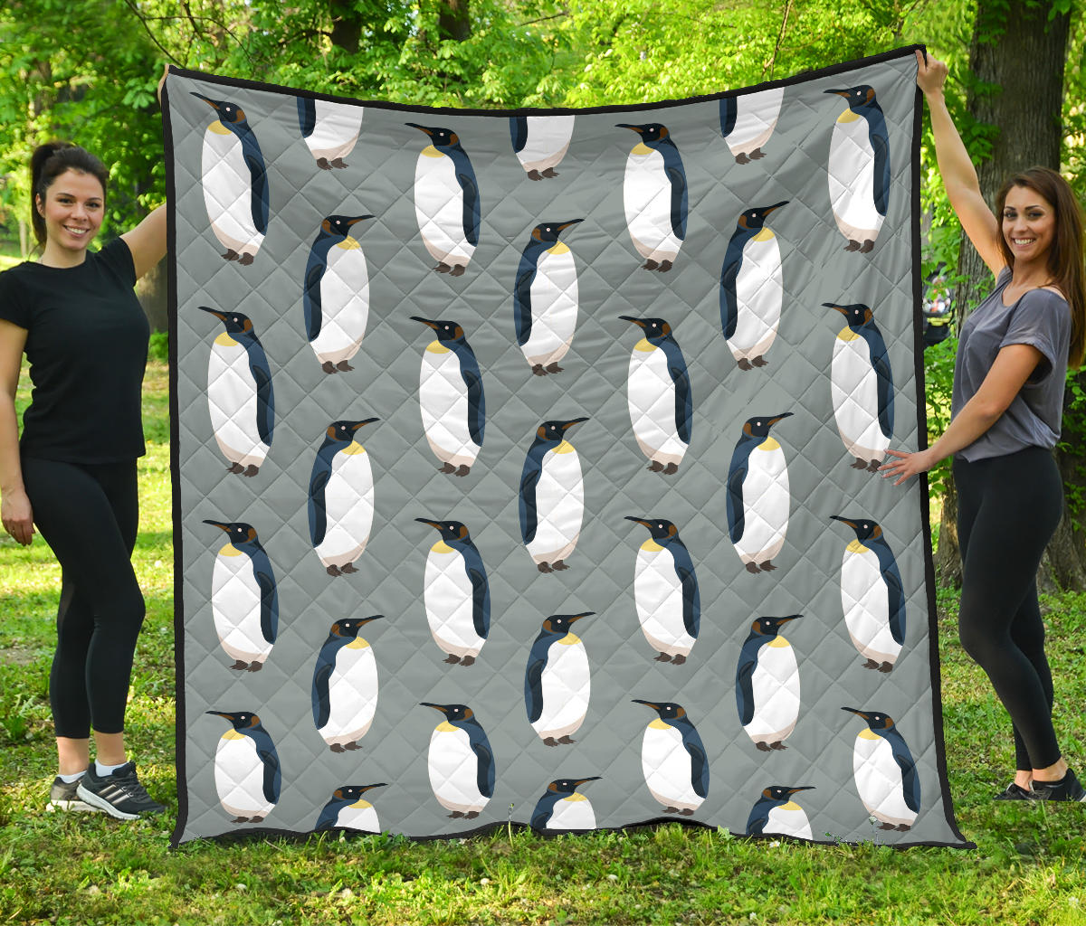 Penguin Pattern Theme Premium Quilt