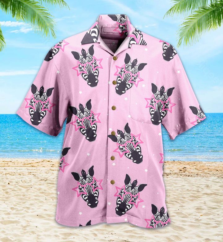 Zebra Pink Hawaii Shirt Ha104705