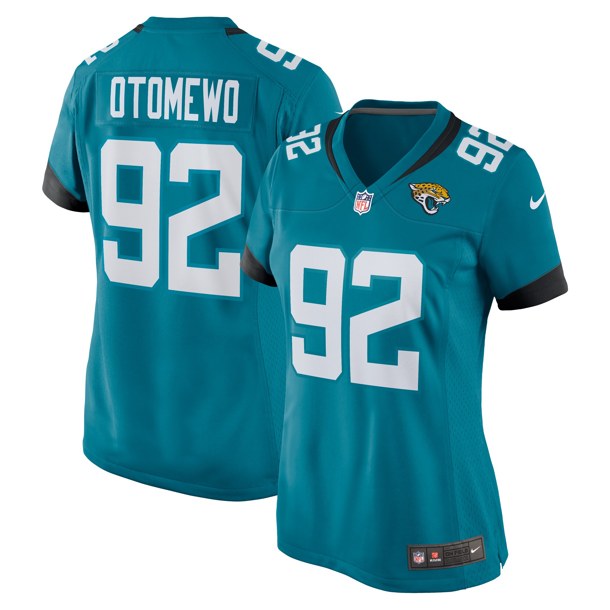 Women’s Jacksonville Jaguars Esezi Otomewo  Teal Team Game Jersey