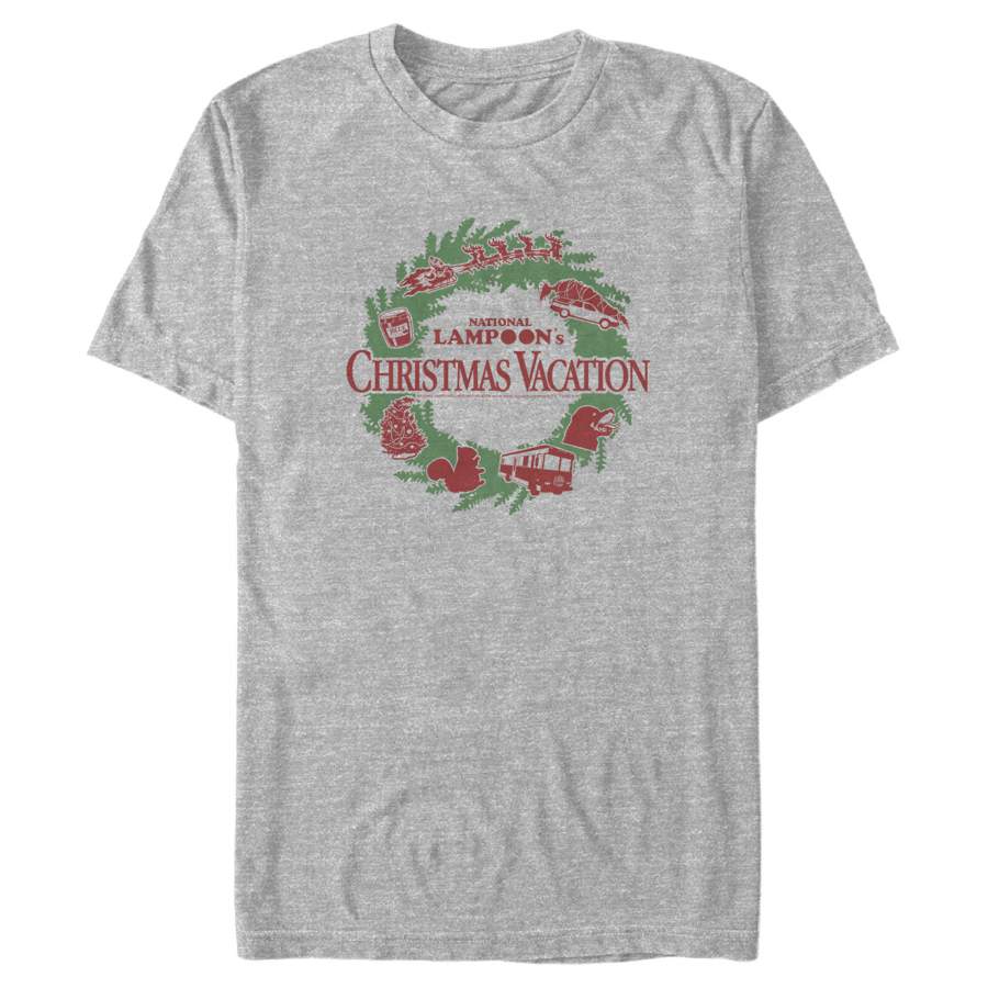 National Lampoon’s Christmas Vacation Men’s Wreath Logo  T Shirt