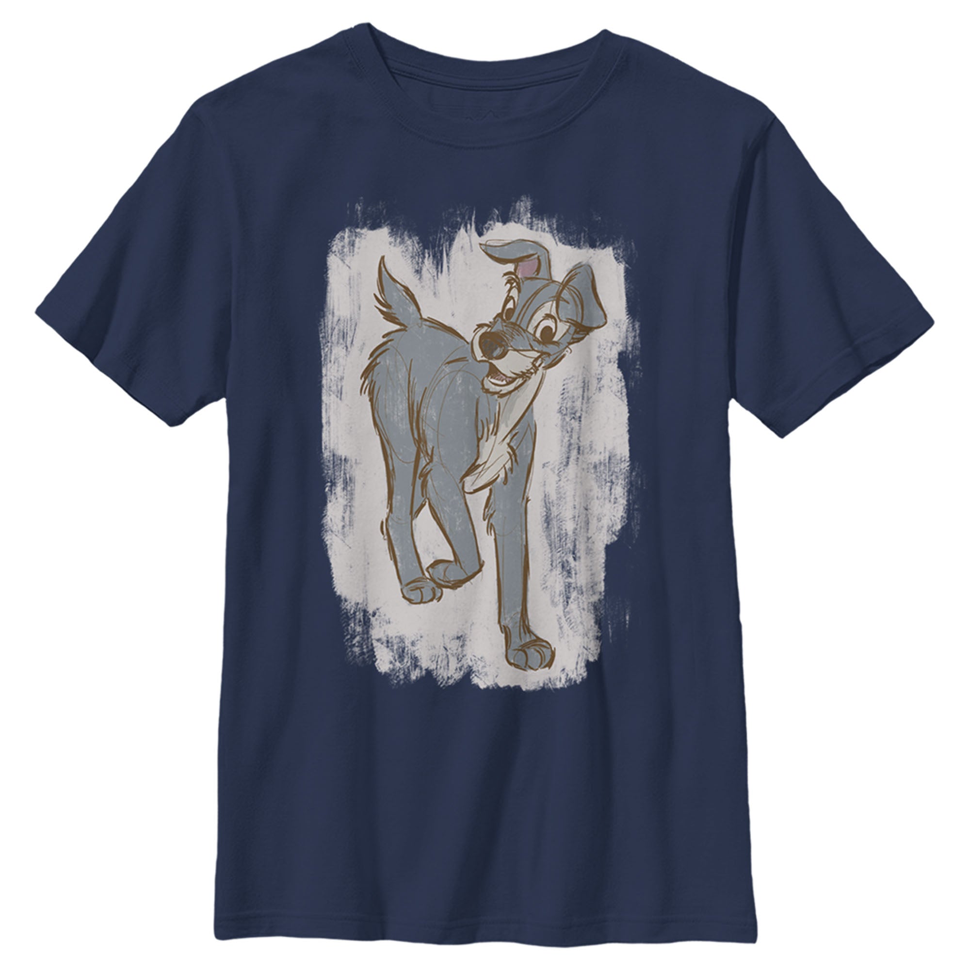 Boy’S Lady And The Tramp Retro Sketch Pose T-Shirt