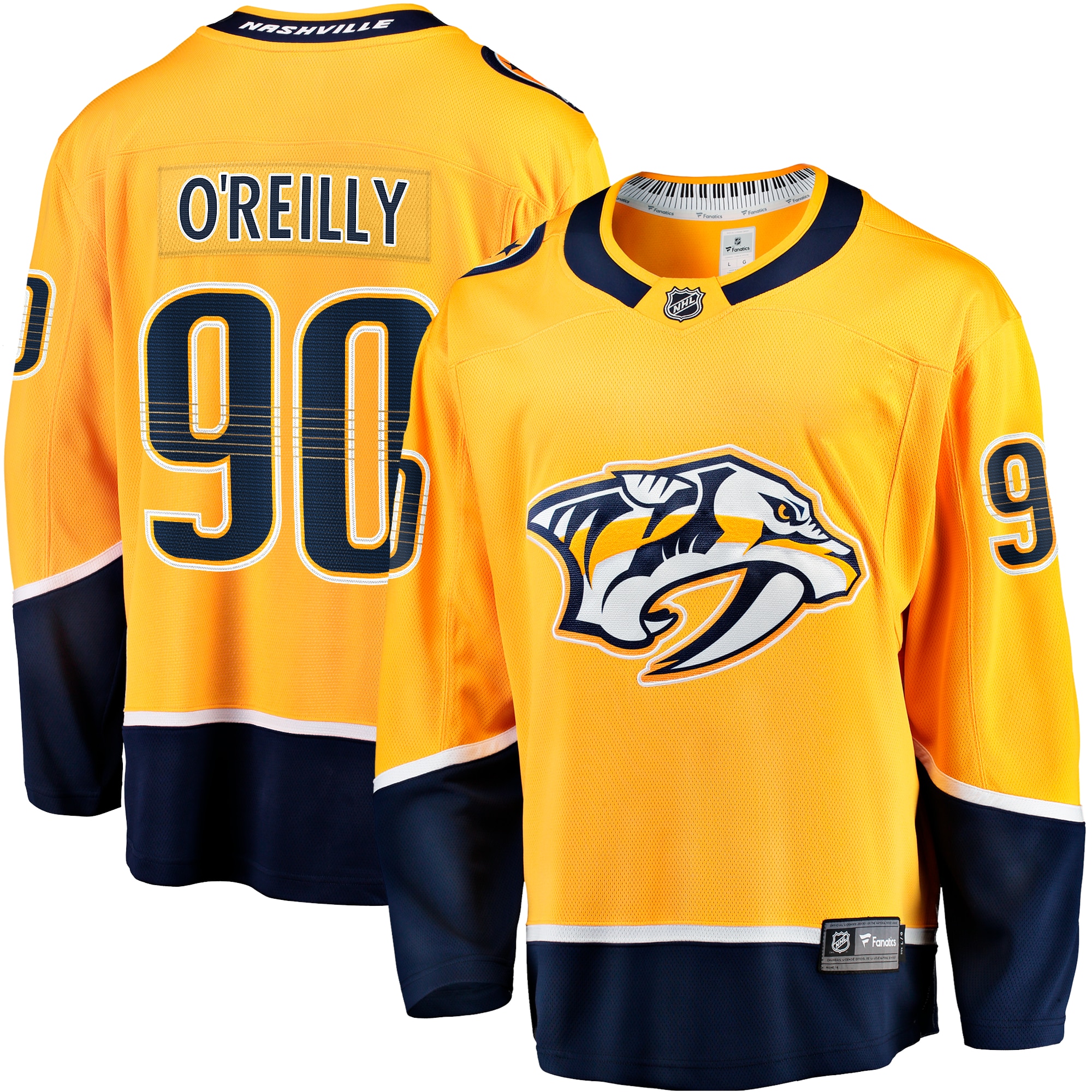 Ryan O'Reilly Nashville Predators Branded Home Premier Breakaway Player Jersey – Gold