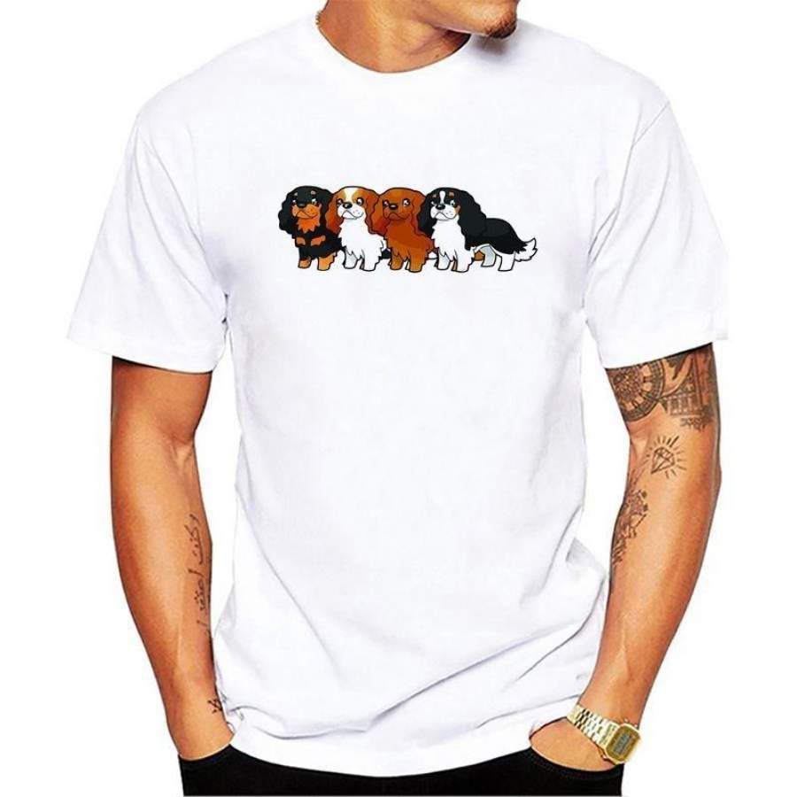 Short Sleeve Round Neck  Shirt Cavalier King Charles Spaniel Favorite Pet Puppy Dog Shirt