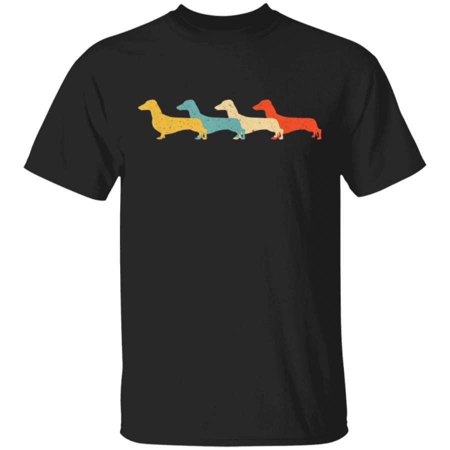 Dachshund Vintage Retro Sausage Dog Hound Lover 60s 70s Gift TShirt